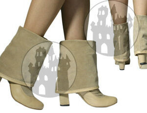 Dany-501 - Velourleder Stiefel wadenhoch