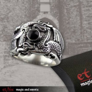Silberring 'Double Dragon'