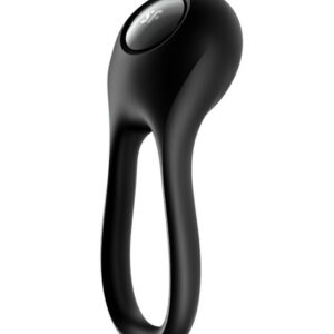 Cockring Vibrator mit einer Schlaufe - schwarz