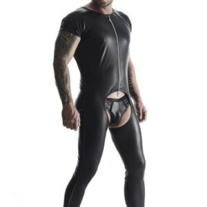 Wetlook-Overall im Schritt offen