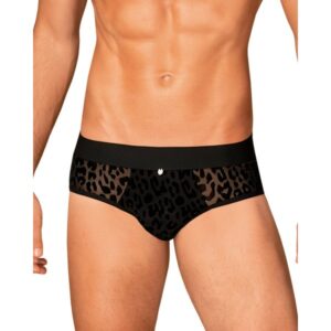 Jockstrap mit Leopardenmuster schwarz