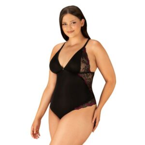 Bezaubernder Body aus blickdichtem Material und zarter Spitze QueenSize