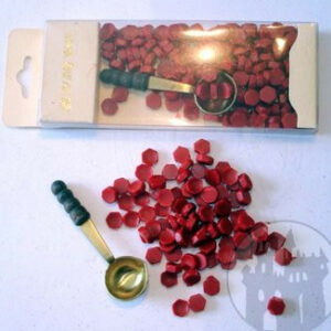 Siegelwachs rot mit Schmelzlöffelchen