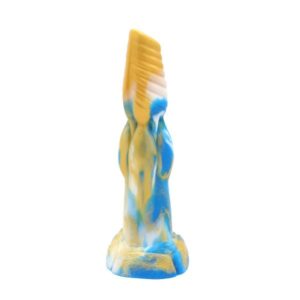 Monster Dildo 'Beast XIII' gelb/blau