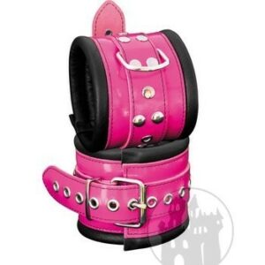 Fussfessel pink mit geschweißtem D-Ring