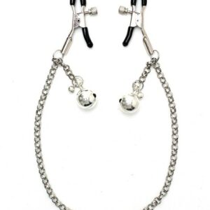 Brustklammern mit Kette und Glöckchen