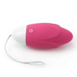 Vibro-Ei mit Fernbedienung 'Blume' pink/weiß