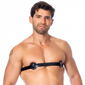 Leder Brustharness mit Innendornen - klein