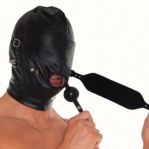 Ledermaske mit Knebel und Augenklappen