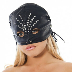 Ledermaske mit runden Augen und Nieten