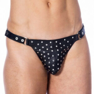 Leder Slip mit Nieten