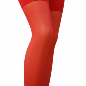 Rote Basic-Strapsstrümpfe