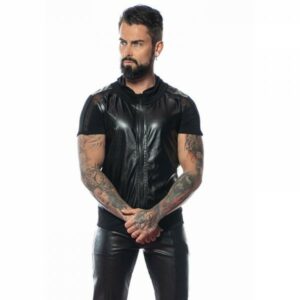Wetlook Shirt mit Netzeinsätzen