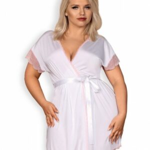 Kimono mit Spitze weiß