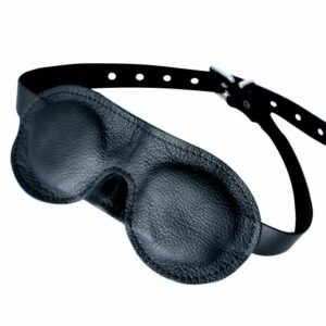 Leder-Augenmaske verstellbar