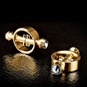 Magnetic Nipple Clamps goldfarben mit Strassstein