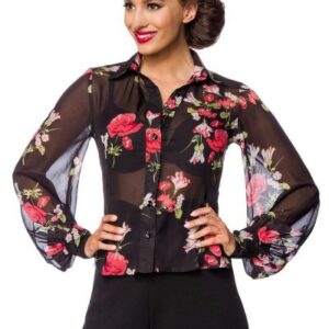 Vintage-Bluse mit Blumenmuster