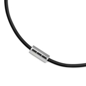 Edelstahl-Anhänger mit Kautschukband 44 cm