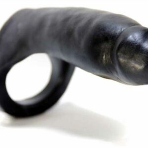 Dildo an Cockring - schwarz