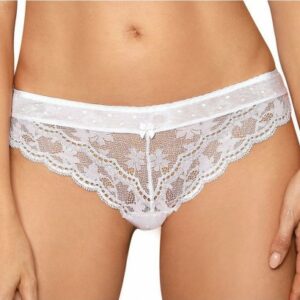 Eleganter weißer String