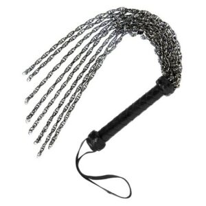 Flogger mit Kettenriemen 'Gunmetal'