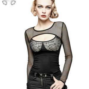 Shirt mit Netz und Spinnennetz-Muster