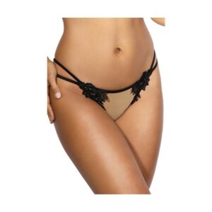 Verführerischer String mit elastischen Riemchen schwarz