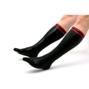 Latex Zehensocken mit Kontraststreifen
