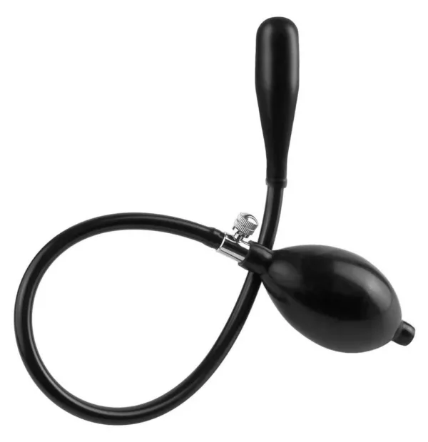 Pump-Analplug Silikon inflatable silicone ass expander Schwarz