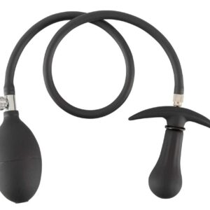 Pump-Analplug mit abnehmbarem Schlauch & Metallkugel Inflatable Plug Schwarz
