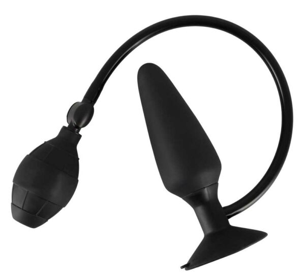 Aufblasbarer Analplug True Black Inflatable Butt Plug Schwarz