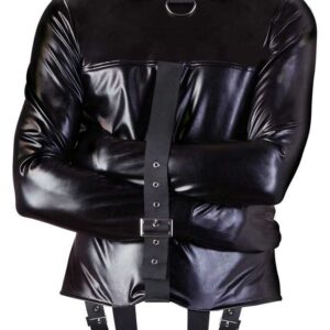 Zwangsjacke mit Riemen in Leder-Optik fetish collection Schwarz S/M