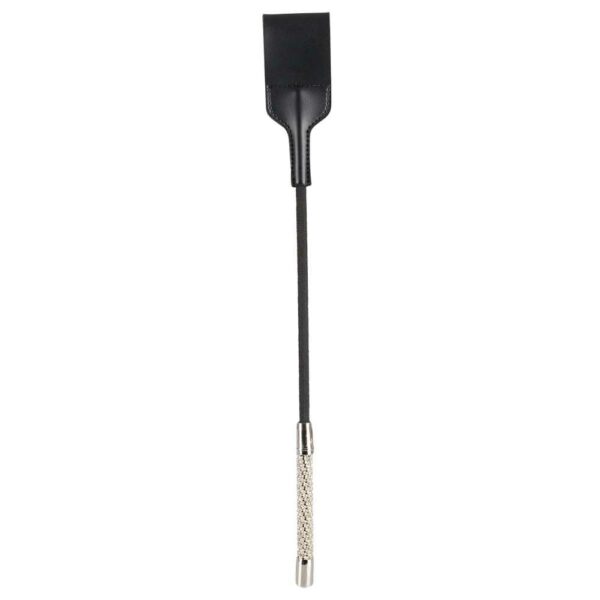 Gerte mit umwebten Stab und Griff mit Strassbesatz Bad Kitty Schwarz