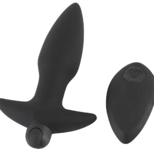 Vibroplug mit entnehmbarer Bullet Black Velvets Schwarz