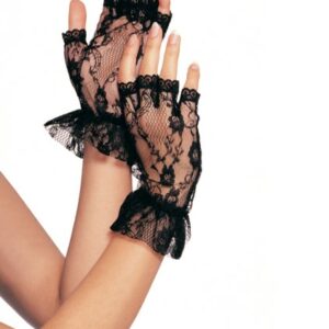 Fingerlose Spitzenhandschuhe